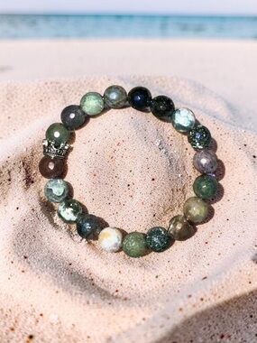 🆕 10mm Mystic Indian Agate Bracelet 💚